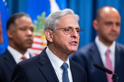 El fiscal general de Estados Unidos, Merrick Garland, anuncia el nombramiento del fiscal especial este viernes en Washington.