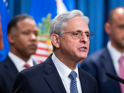 El fiscal general de Estados Unidos, Merrick Garland, anuncia el nombramiento del fiscal especial este viernes en Washington.