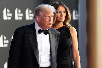 Donald Trump y Melania Trump en el Kennedy Center de Washington, el 11 de junio.