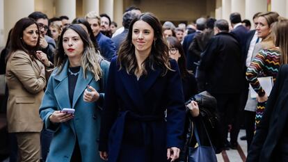 La ministra de Igualdad, Irene Montero, el martes en el Senado. 