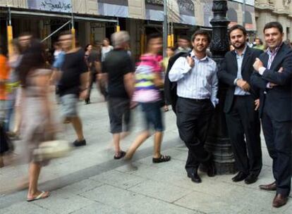 De izquierda a derecha, César Calderón, Sergio Cortés y Marc Vidal.