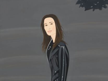 Mar&iacute;a in black, una de la obras de Alex Katz que se exhiben desde hoy en el Macuf.