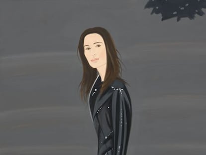 Mar&iacute;a in black, una de la obras de Alex Katz que se exhiben desde hoy en el Macuf.