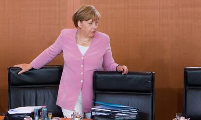La canciller de Alemania, Angela Merkel, el mi&eacute;rcoles en Berl&iacute;n.