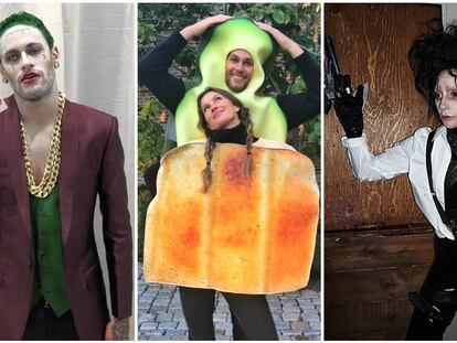 De izquierda a derecha: Neymar, Gisele Bündchen y Tom Brady y Lady Gaga.