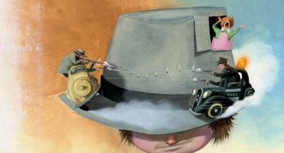 Ilustración de Roger Olmos para ‘El detective Lucas Borsalino’, de Juan Marsé.