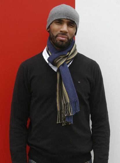 Kanouté, en la ciudad deportiva del Sevilla.