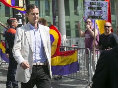 I&ntilde;aki Urdangarin, en julio pasado, a la salida de la Ciutat de la Justicia de Barcelona.