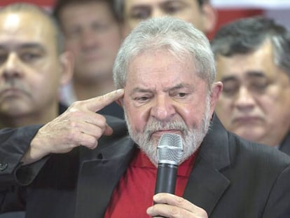 O ex-presidente Lula, na semana passada, ao comentar a condenação pelo juiz Sergio Moro.