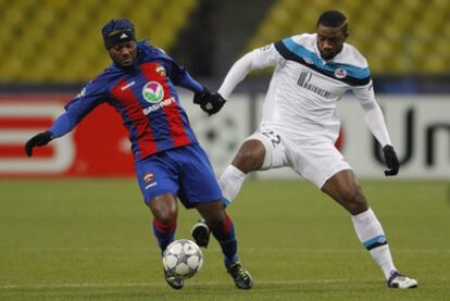 Vagner Love, durante un partido del CSKA de Moscú en esta 'Champions'.