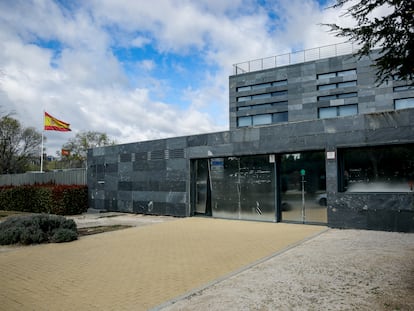 Centro de formación de la Seguridad Social en Pozuelo de Alarcón (Madrid), uno de los tres centros de recepción y derivación para los refugiados de Ucrania.