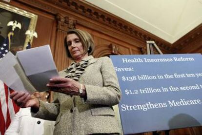 Nancy Pelosi, presidenta del Congreso, la semana pasada en el Capitolio, en Washington.