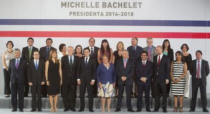 La presidenta electa de Chile, Michelle Bachelet  durante la ceremonia de presentaci&oacute;n de su Gabinete en Santiago (Chile).