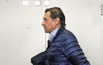 L'expresident de l'Osasuna Miguel Archanco després de declarar.
