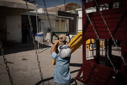 Un ni?o migrante en Ciudad Jurez. 