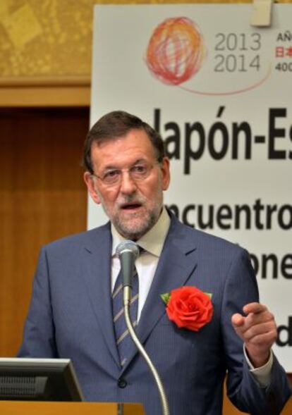 Mariano Rajoy durante su discurso en Tokio el pasado 2 de octubre.