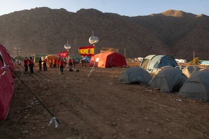 Campamento de la ERICAM instalado en Talat N’Yacub.  