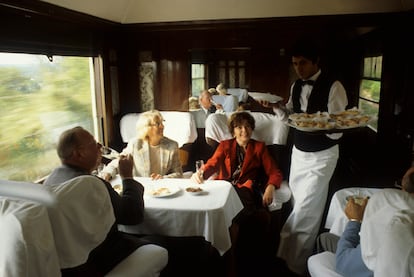 El vagón restaurante del Orient Express, a su llegada a Turquía, en 1983.