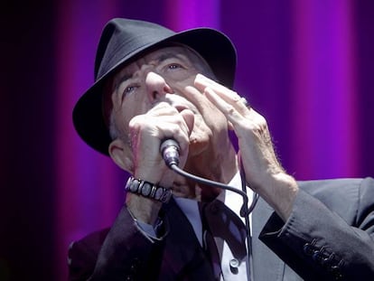 Leonard Cohen durante show em Madri em 2012.