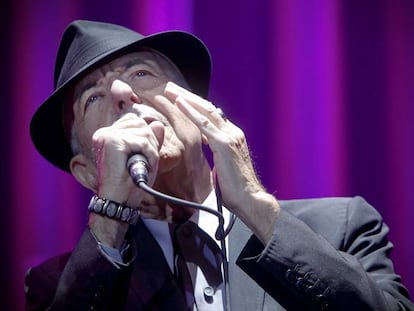 Leonard Cohen durante seu concerto em Madri, em 2012.