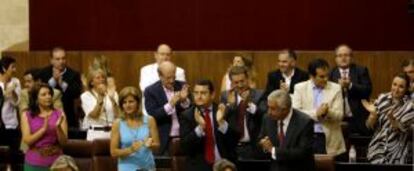 Aplausos a Javier Arenas en el debate.