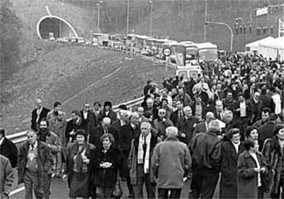 El Eix Transversal el día de la decimotercera y última inauguración hecha por el Gobierno catalán.