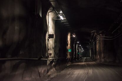 Túnel de la instalación de almacenamiento nuclear.