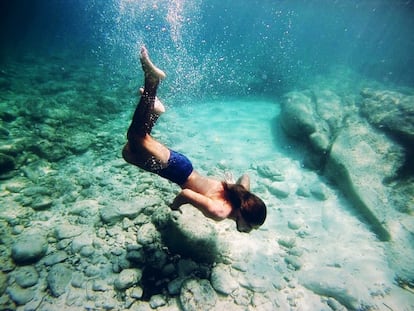 La segunda foto de los lectores fue submarina. La envió Gabi Ventayol desde las Islas Baleares, después de haber buceado en apnea en el fondo marino mallorquín.