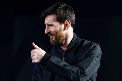 Messi, durante el acto de la marca que lo patrocina. 