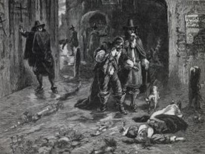 El frío y la peste hicieron estragos por la precariedad sanitaria. En la imagen, la plaga de 1665 en Londres.