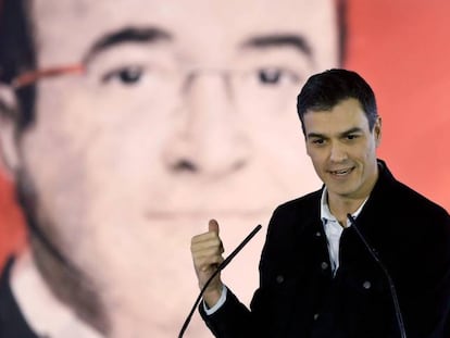 Pedro S&aacute;nchez en el acto central de campa&ntilde;a de las juventudes de los socialistas.