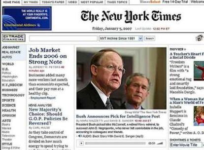Imagen de la edición digital de The New York Times