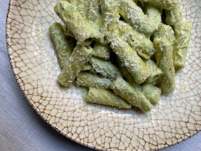 Pasta con pesto tramposo