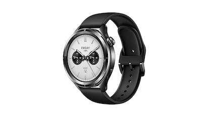 Smartwatch Xiaomi sobre fondo blanco.