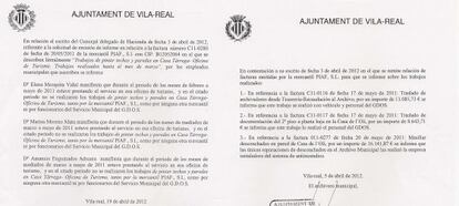 Los documentos revelan cómo uno de los nuevos imputados en la causa de financiación ilegal del PP no realizó los trabajos que sí facturó al Ayuntamiento de Vila-real.