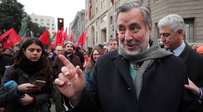 Alejandro Guillier, el pasado 11 de septiembre, en el homenaje al expresidente Salvador Allende.