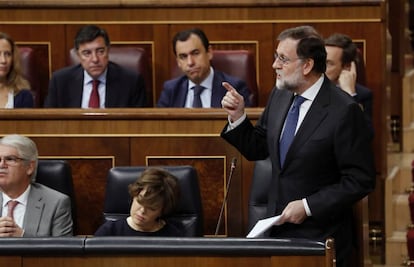 Spanish PM Mariano Rajoy speaking in Congress on Wednesday.