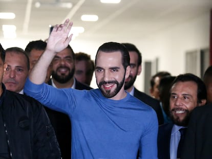 Nayib Bukele en San Salvador, el 26 de octubre.