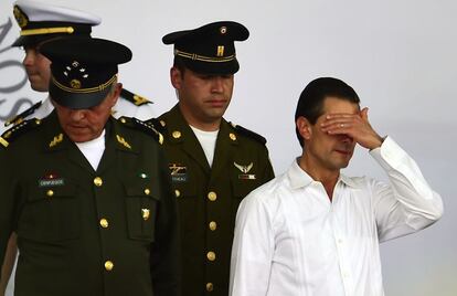 Enrique Peña Nieto durante un evento en Iguala, Guerrero.