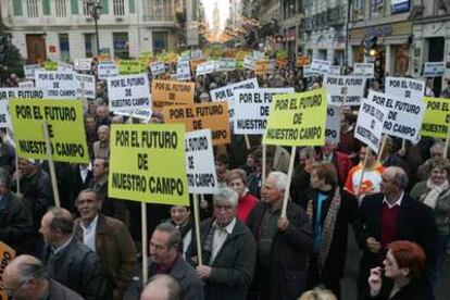 Manifestación de agricultores celebrada en Valencia el pasado mes de marzo.