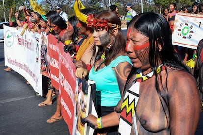 Las indígenas se sumarán el miércoles a la marcha de las "Margaridas", mujeres de zonas rurales, que se celebra cada cuatro años en la capital brasileña.