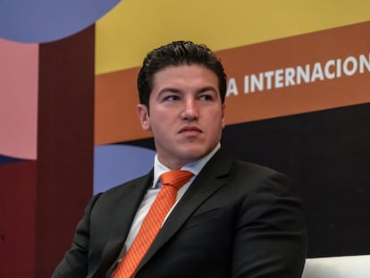 Samuel García, gobernador del Estado de Nuevo León, en la Feria Internacional del Libro de Guadalajara 2023, el 25 de noviembre de 2023.