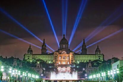 BARCELONA 2009 10 06 Vista nocturna del Museo Nacional d Art de Catalunya. Foto: Carles Ribas