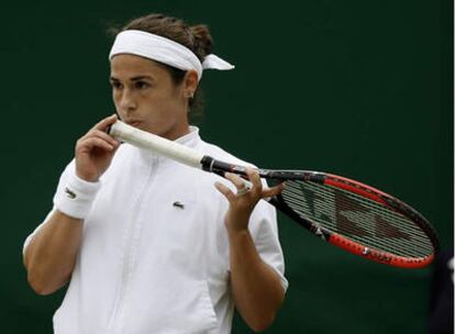 Virginia Ruano, durante el partido contra Petrova