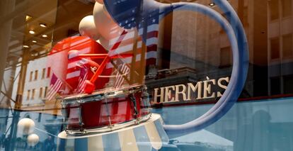 Tienda cerrada de Hermès en Nueva York.