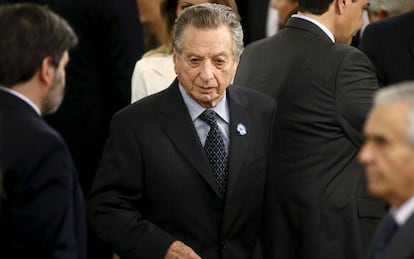 Franco Macri, el día en que su hijo asumió como presidente de Argentina.