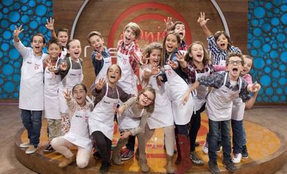 Los 16 aspirantes de la tercera edici&oacute;n de MasterChef Junior. 