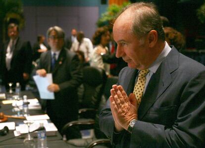 Rodrigo Rato en una reunión del FMI en Singapur en septiembre de 2006.