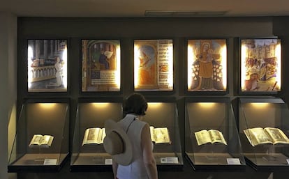 Libros de horas expuestos en el Museo del Libro Fadrique de Basilea, ahora cerrado.