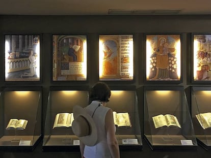 Libros de horas expuestos en el Museo del Libro Fadrique de Basilea, ahora cerrado.